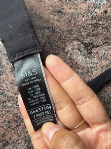 M&amp;S Classic Black Padded Bra
