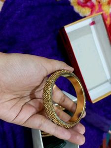 Green &amp; Gold Embellished Bangle Set