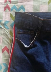 Striped Side Denim Jeans