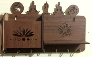 Vastva Yoga Wooden Colour Key And Thin Clothes Hanger Holder