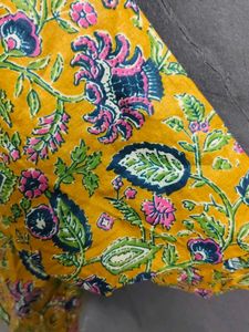 Vibrant Yellow Floral Print Blouse