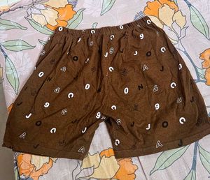 Stylish Printed Brown Shorts