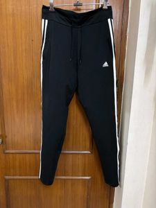 🆕Adidas Black Joggers with White Stripes