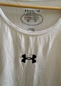 Under Armour White Sleeveless Tank Top