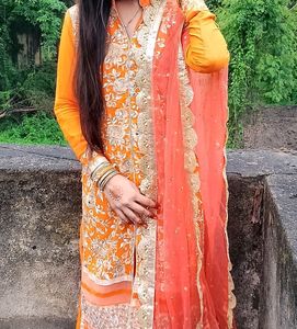Garara Suit In Beautiful Orange Colour 🧡