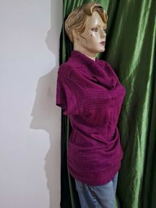 Cozy Magenta Cowl Neck Sweater