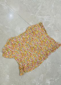 Floral Print Peplum Top