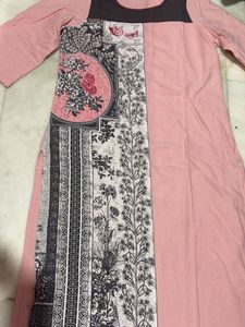 Elegant Pink Printed Kurta