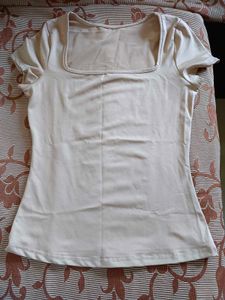 women's pullover t-shirt Chic Square Neck T-Shirt