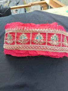 Embroidered Golden Trim shain lace