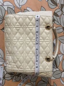 Cream Quilted Handbag