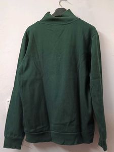 Green Mock Neck Sweatshirt