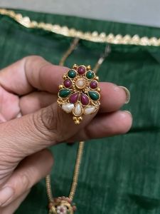 Elegant Gold Tone Necklace &amp; Ring Set