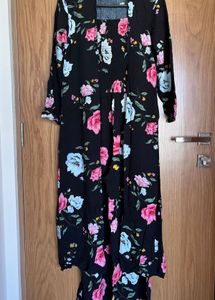 Floral Print Jumpsuit with cover up jacket