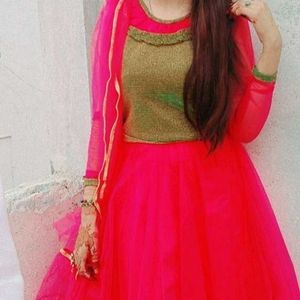 Vibrant Pink Lehenga Choli Set