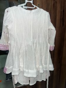 kids Garara Set with Pink Embroidery