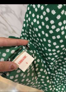 green floral dress
