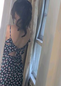 Floral Print Cold Shoulder Dress