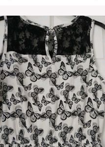 Chic Butterfly Print Dress