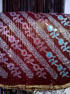 Vintage Floral Batik Fabric