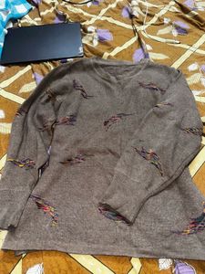 Patterned Long Sleeve Top