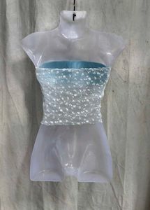 19279. Sheer Floral Lace Tube Top