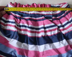 Striped A-Line Skirt