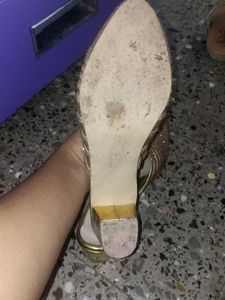 Sparkling Gold Mules