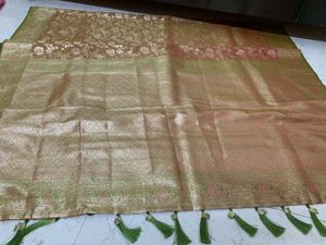 Elegant Silk Saree golden brown