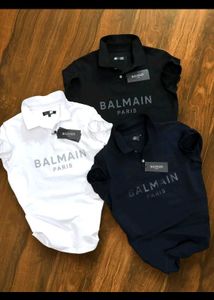 pack of 2 Balmain Paris Polo T-Shirts - Black &amp; Wh
