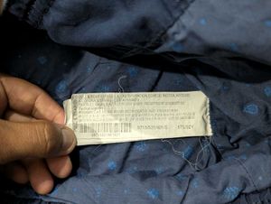 Men's Blue Duffle Hooded Jacket