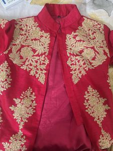 Elegant Pink Kurta Set with Gold Embroidery