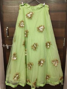 Golden Sequin Lehenga Set