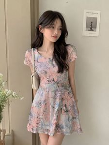 🌸 Blush Bloom Textured Floral Dress