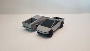 Tesla Cybertruck 3D Printed Toy Car