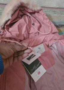 Pink Puffer Jacket with Hood