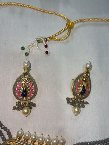 Elegant Peacock Design Necklace &amp; Earrings Set