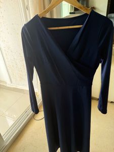 🌿Savana - Navy Blue Midi Dress - 32” 33”