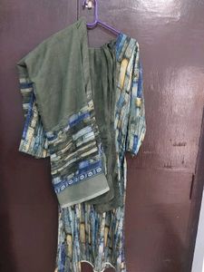 Stylish silk Kurta Set with Unique Print xl size