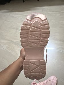 Pink Chunky Sole Sneakers