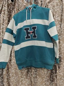 Hilfiger Teal &amp; White Hoodie