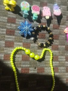 Cute Hair Clips and Necklace Set