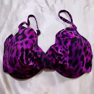 Purple Animal Print Bra