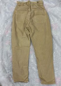 Tan Paperbag Waist Pants