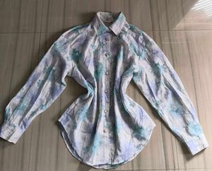 Victorian Style Floral Print Button-Up Shirt