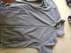 Grey Zip-Up Fleece Jacket