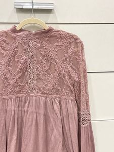 Boho Lace Bell Sleeve Peplum Top