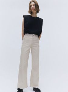 h&amp;m wide twill trousers