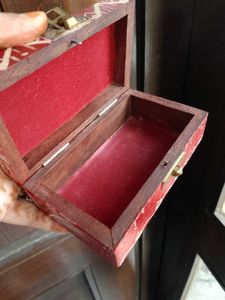 Vintage Hand-Painted Christmas Keepsake Wooden Box