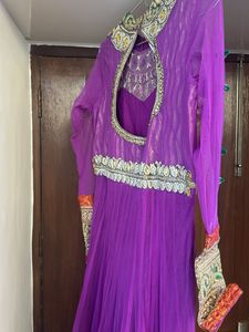 Stunning Purple Anarkali suit